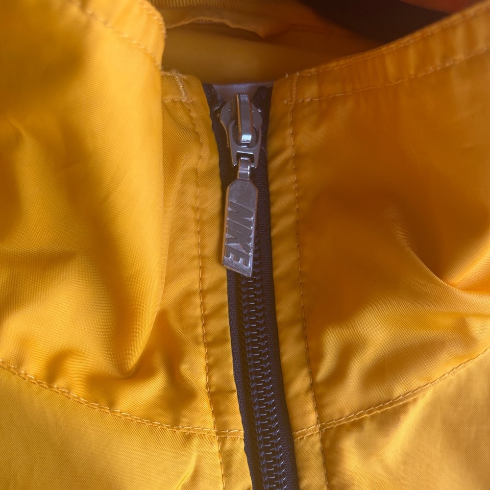 Vtg NIKE NC A&T AGGIES Yellow and Blue Windbreaker Jacket, Size XXL - Picture 5 of 12
